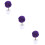 3 Pezzi Piante Artificiali Bonsai Fioriti in Viola 9