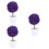 3 Pezzi Piante Artificiali Bonsai Fioriti in Viola 7