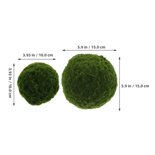 2 Unidades Bolas De Artificial Verde Para Decoração E Artesanato 2