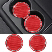 Car Cup Holder Coaster,2 Pack Universal Vehicle Bling Cup Holder Insert Coaster(2.75" Diameter),Crystal Rhinestone