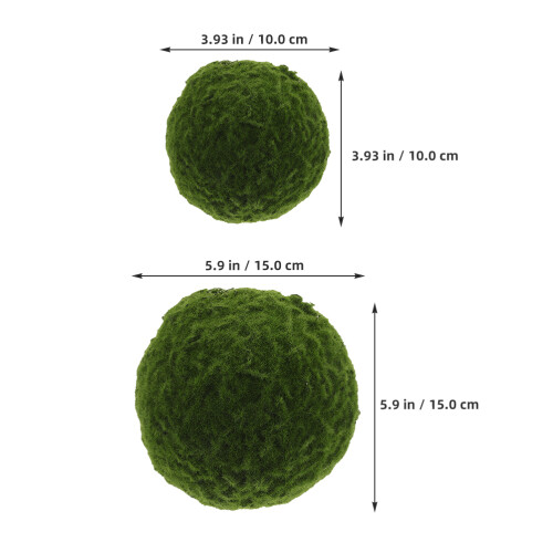 2 Unidades Bolas De Artificial Verde Para Decoração E Artesanato 1