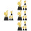 16 Unidades Troféu De Brinquedo Escolar Recompensa 8