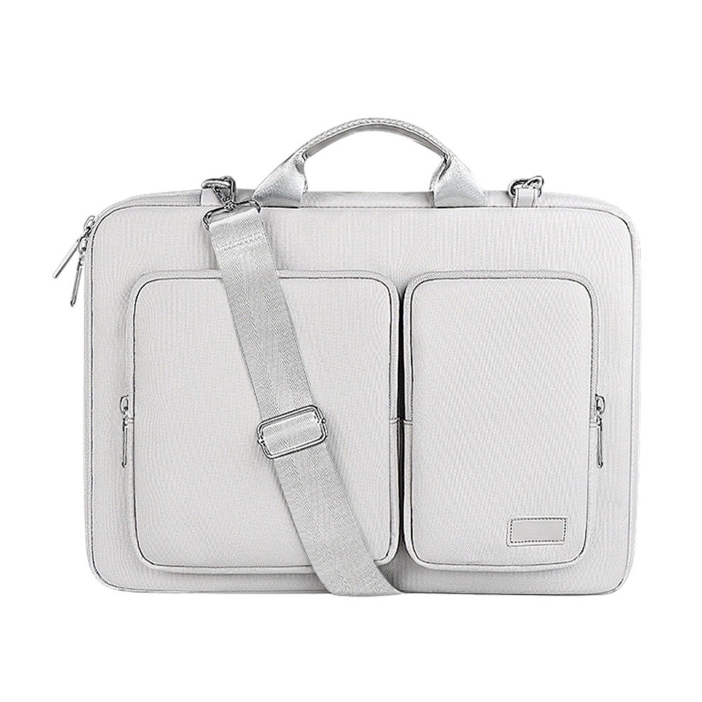 Business Laptop Briefcase Bag 14.1/15.4 Polyester Laptop Case Wear-Resistant Shockproof Gray Silver 9354506078621