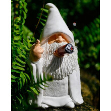 Garden Gnome, Wizard Gnome 3D Dwarves, Polyresin Outdoor Sculpture Middle Finger Gnome Statue