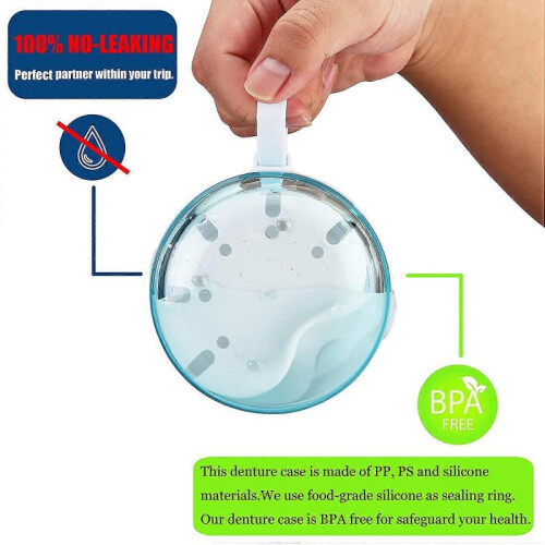 Denture Case, Definitely No-Leak Denture Bath Box for Traveling Perfectly 2