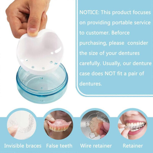 Denture Case, Definitely No-Leak Denture Bath Box for Traveling Perfectly 1
