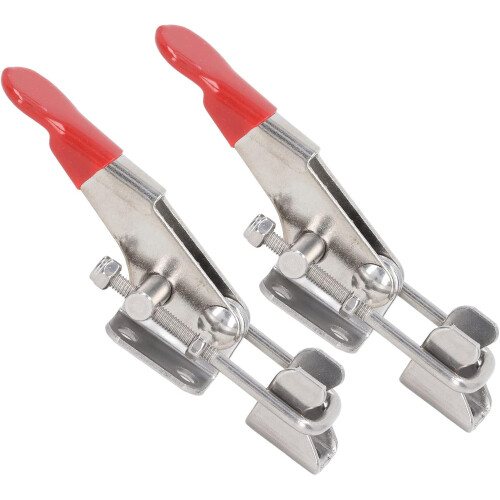 Door Frame Snap Ring Clamp Pull Type Toggle Clamp With Hole Adjustable Stainless Steel 400 Lbs Capacity 2 Pcs 2
