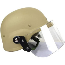 CS Classic Protective Paintball Helmet With Transparent Sun Visor M88 Tactical Airsoft Special Police USMC Tan 57-61CM