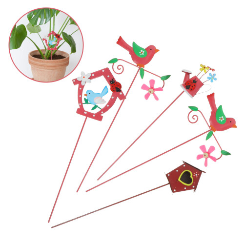 10 Mini Gartenstecker Metall Für Draußen 1