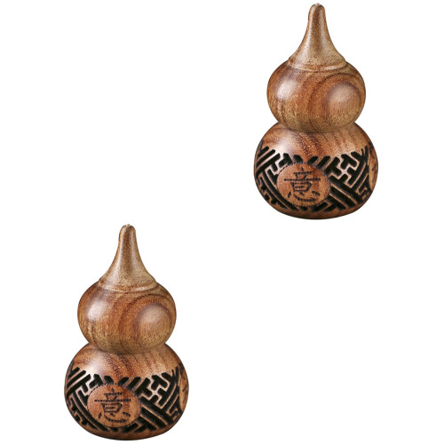 2Stk Carving Holz Aroma Perlen Säckchen Mit Kürbis Schnitzerei 2
