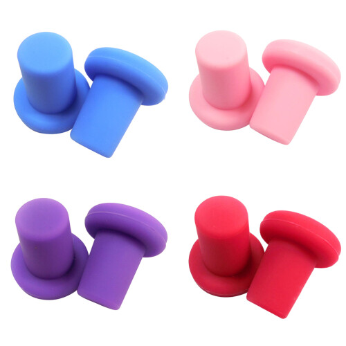 4Pièces Bouchons Silicone Pour Vin Décoratifs Faciles À