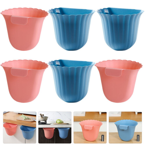 6St Hängender Mülleimer Abfalleimer Blumenform Müllbehälter 2