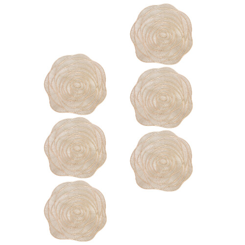 6 Hohle Tischsets Rosenform Party Untersetzer