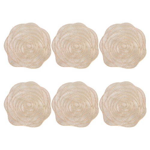 6 Hohle Tischsets Rosenform Party Untersetzer 1