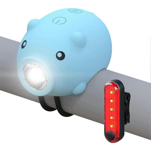 Bicycle Lights and Tail Lights with Horn Function,USB Rechargeable Bike Light120 Decibel Speaker