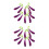 4Sets Purple Artificial Eggplant Hanging Strings Realistic Foam Decor 4