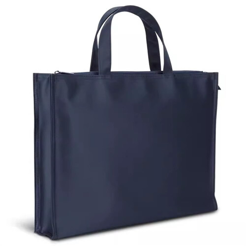 Mens Briefcase Handheld Office Business Multi-Layer Storage 30x39x8cm Blue