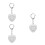 3Pcs Heart-Shaped Personal Alarm Keychain With Led Light 4