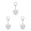 3Pcs Heart-Shaped Personal Alarm Keychain With Led Light 10