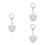 3Pcs Heart-Shaped Personal Alarm Keychain With Led Light 8