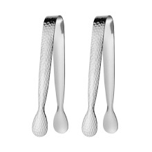 Stainless Steel Ice Tongs Pair, 7 Inch, Dishwasher Safe, Barware Ice Handling, Party and Event Serving Utensils