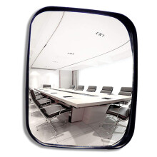 Square Traffic Convex Mirror Portable Wide-Angle Blind Corner Curved Mirror 20 X 24 Cm For Supermarket Driveway Garage