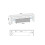TV Unit 160cm Black & High Gloss Doors LED 6