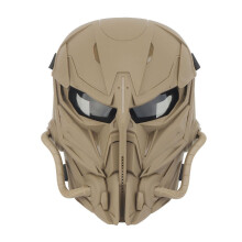 Tactical Helmet CS Helmet Mask Tan Color for Military Cosplay Halloween Party Outdoor Protective Gear