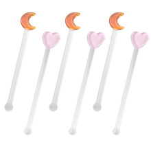 6 Novel Mixing Rods Wein Swizzle Sticks Cocktail