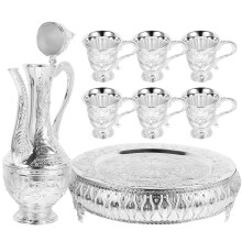 Conjunto De Taças De Vinho Metal Com Potes E Kit De Artesanato