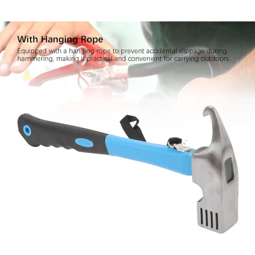 Framing Hammer ABS Iron-Strong Hawkbill Design, Blue, For Hiking, Durable Construction 2