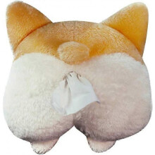 1 PC Tissue Box Cover Corgi Butt Shaped Fun Soft Creative Hanging Pouch Storage Bag Tissue Box Wrapper