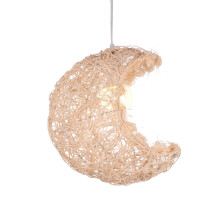 Rattan Mond Hängeleuchte Für Schlafzimmer Wohnzimmer Bar