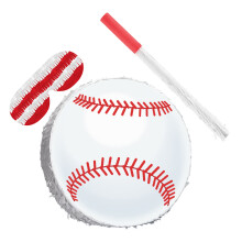 De Piñata De Béisbol Con Parche, Bate Y Para Fiesta