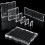 7 Pieces Stamp Blocks Acrylic Clear Stamping Blocks Tools with Grid and Grip 1