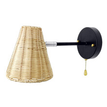 Rattan Wandlampe Rustikaler Für Schlafzimmer Wohnzimmer