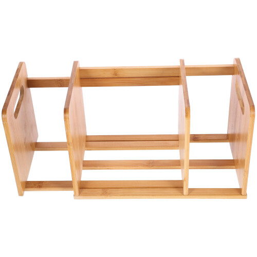 Desktop Buchregal Holz Verstellbar Für Cd Organizer