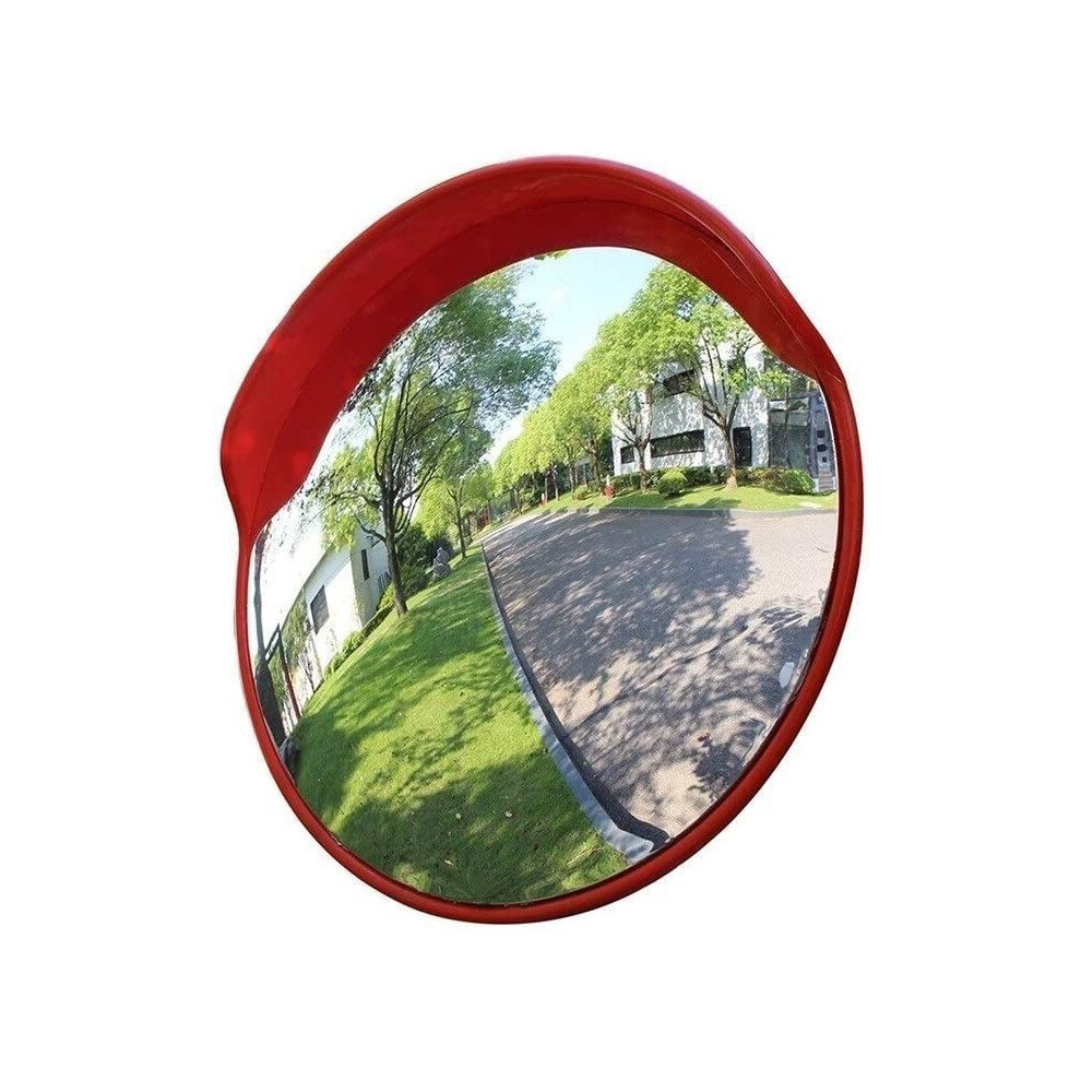 Convex Safety Mirrors 100 Cm, Wide-Angle Traffic Mirror For Parking Lot Entrance Durable Safety Mirror With Clear View Red 9354506083298