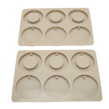 Silikonformen mit 6 Kreisen und Ringen,