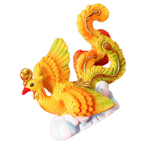 2Pcs Animal Cupcake Topper Mini Phoenix Figurine Baking Decor 2