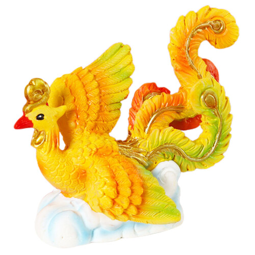 2Pcs Animal Cupcake Topper Mini Phoenix Figurine Baking Decor 1