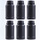 6 Frascos Plástico Opaco para Armazenamento Químico Preto 11