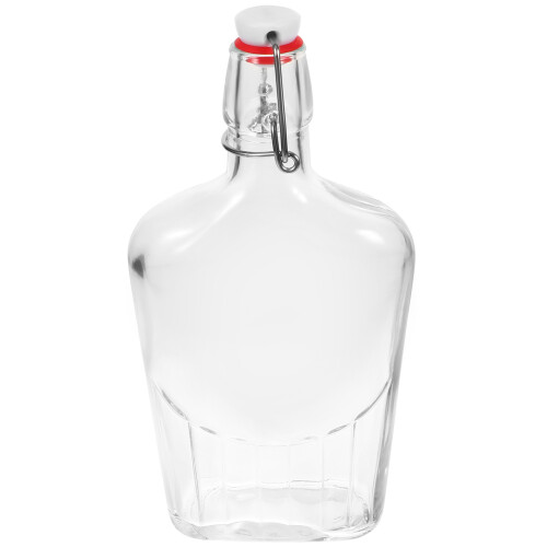 Glass Flask Empty Whiskey For Beverage Juice Bar Use