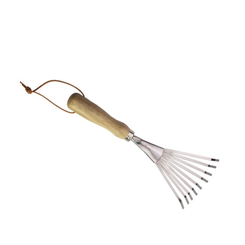 1Pc Garden Rake Stainless Steel Soil Digging Cultivation Tool