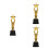 3 Unidades Troféu Decorativo Para Competição 8