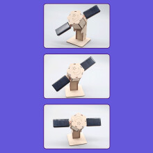 Kinder 3D Solarbetriebene Holz-Satelliten-Puzzle STEM-Spielzeug Bastel-Bildungsbauset
