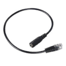 3.5 mm jack to RJ9 adapter cable for PC/mobile phone headset to desk phone, length: 38 cm