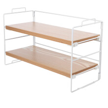 Büro Schreibtisch Ablagegestell 2-Etager Holzregal Für Home Office