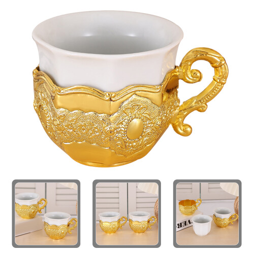 Keramik Trinkbecher Retro Mit Metallgriff 2