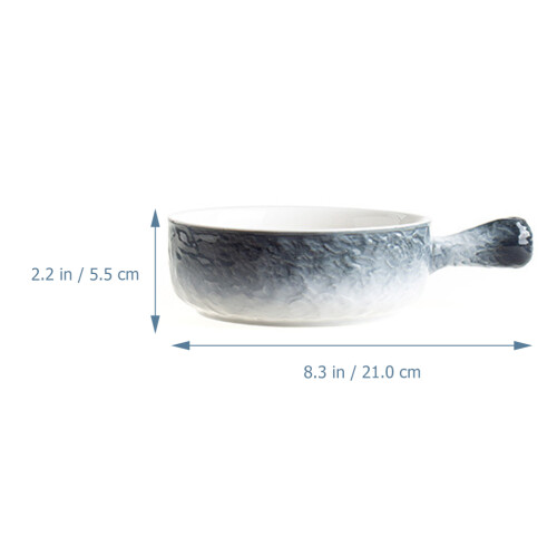 Ceramic Baking Bowl Useful Baking Bowl Practical Soup Bowl With Handle 1
